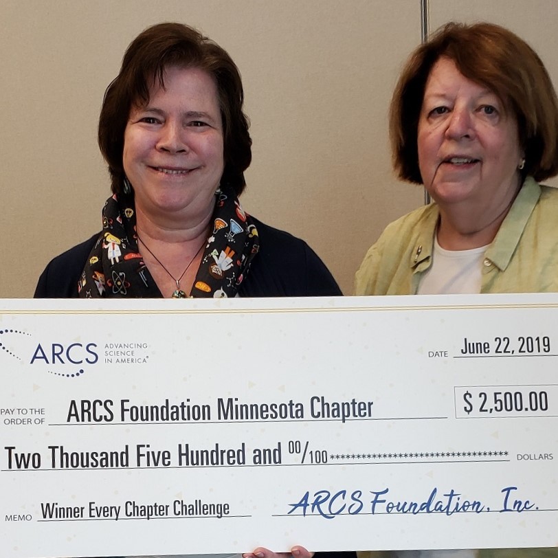 ARCS Minnesota received a $2,500 Scholar Award Grant from National in the 2019 Chapter Challenge